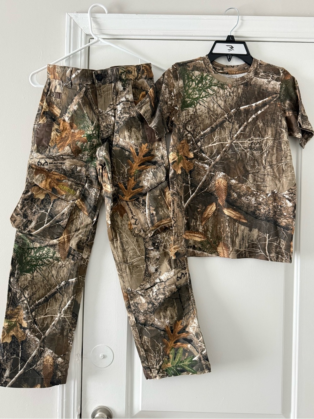 Kids Camo Short Sleeve Pajama Set - Brown & Green Camo
